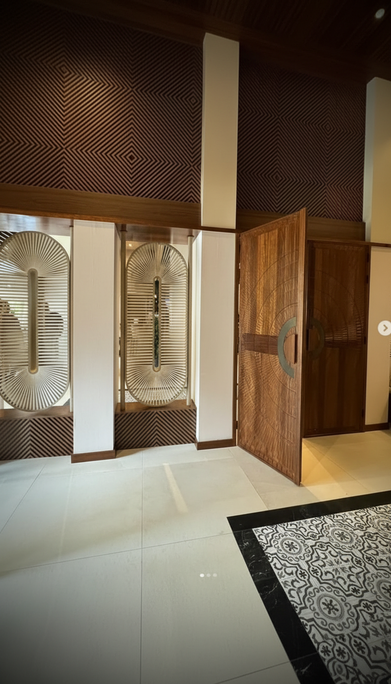 Pérgola estructural de madera